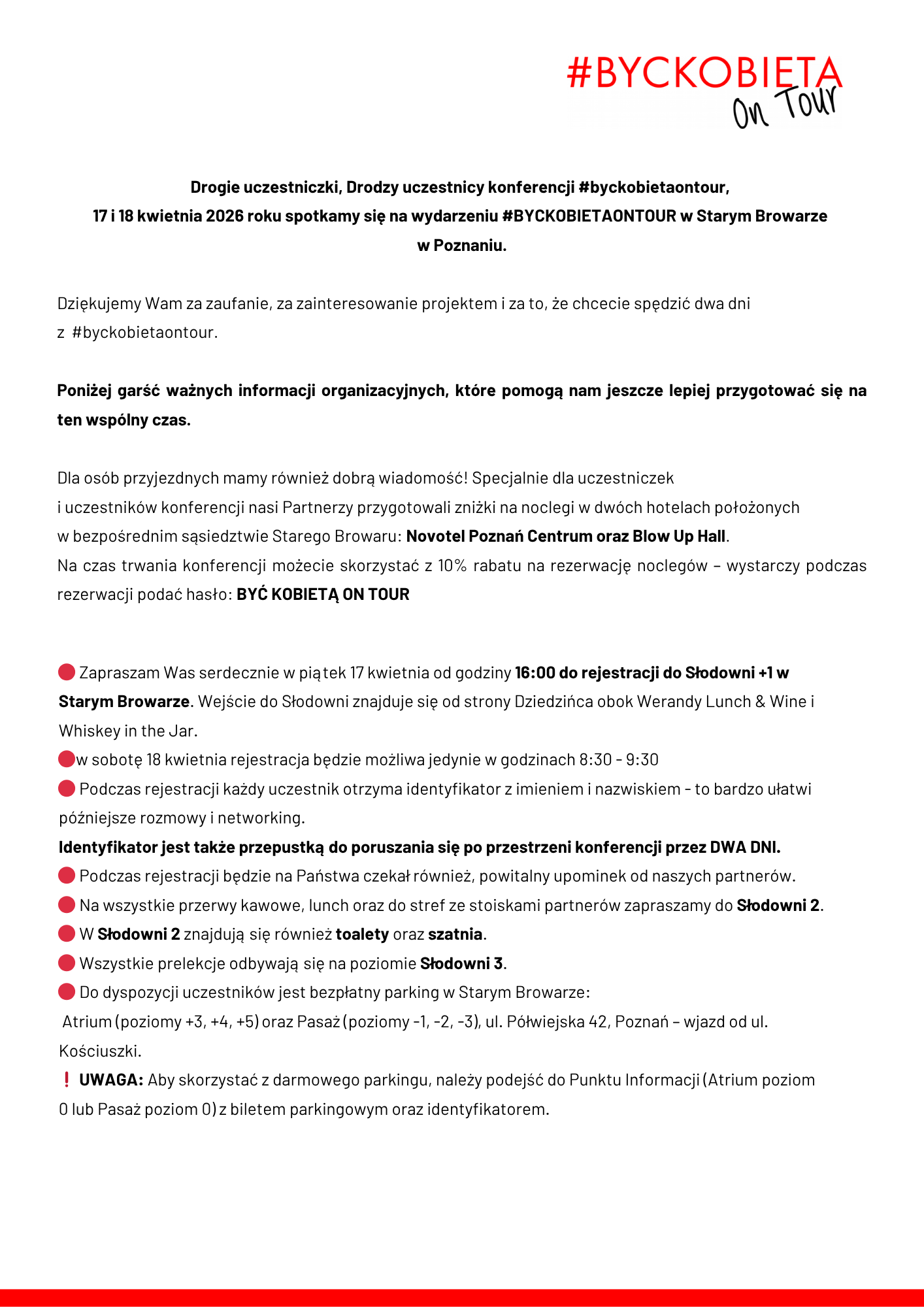 ORGANIZACJA POZNAŃ 17-18 KWIETNIA